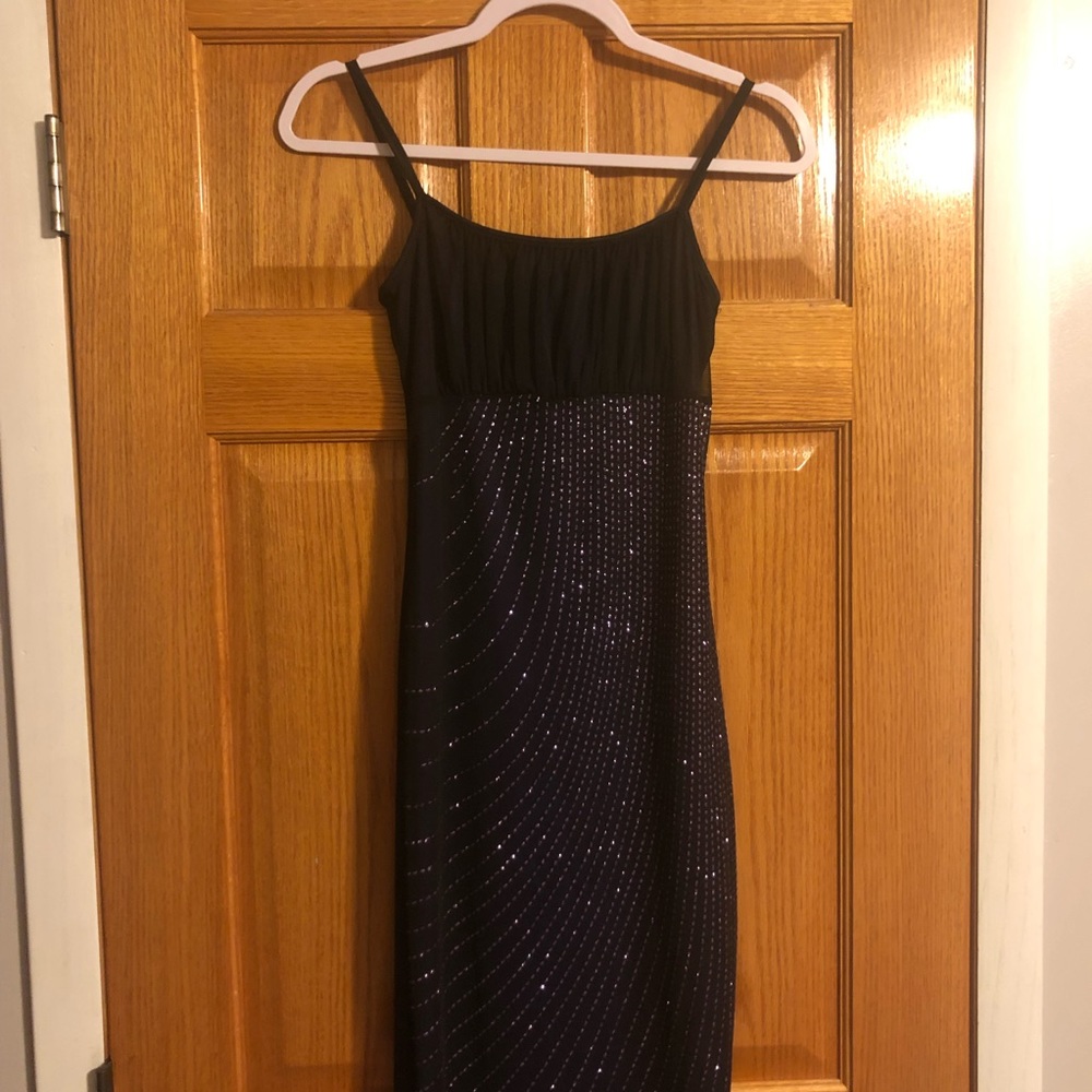 Plum Colored Formal Dress with Sequins